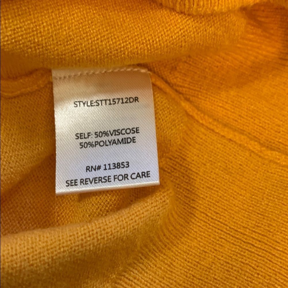 Sugar+Lips Harvard Ruffle Yellow Sweater Size XS - Picture 5 of 5